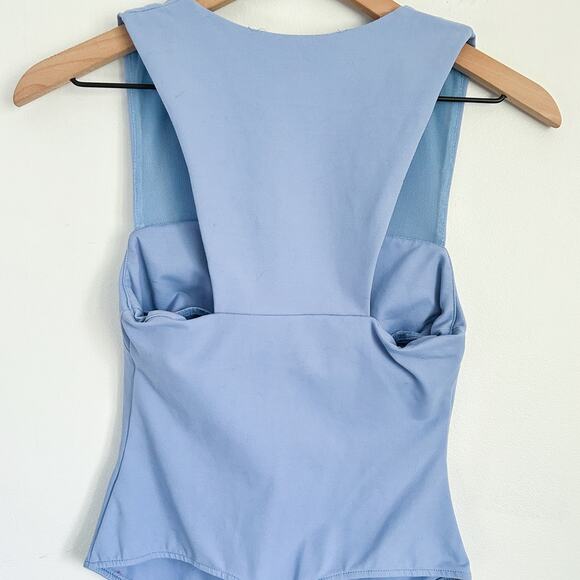 Free People Intimately She's So Sleek Thong Bodysuit Blue Size XS - Picture 5 of 6